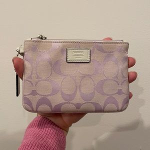 Small lilac Coach wristlet from the early 2010s. Very lightly used!